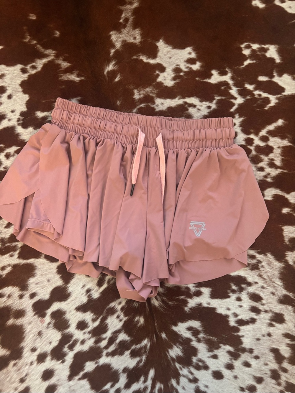 Keiki Kona Women's Pink Athletic Ruffle Shorts
